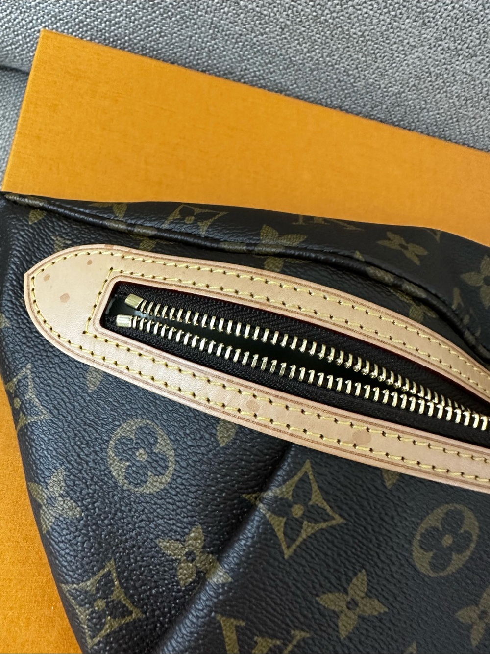 Louis Vuitton Monogram Crossbody Bag in Brown and Cream - Picture 4 of 10